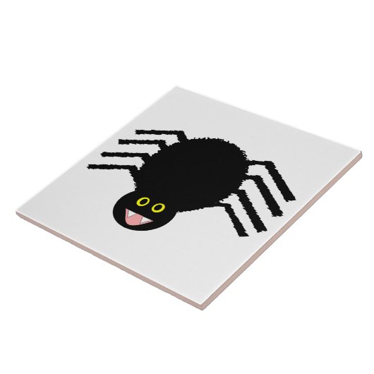 Schwarzer Spider Fliese (Seite)