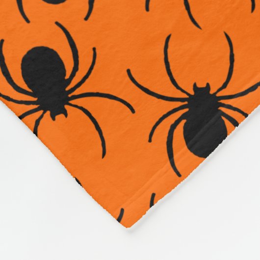 Schwarzer Spinnendesign Fleecedecke (Ecke)