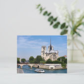 Schwarzer Spion von der Seine Notre Dame de Paris Postkarte (Stehend Vorderseite)