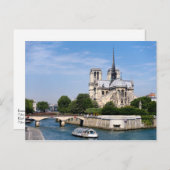 Schwarzer Spion von der Seine Notre Dame de Paris Postkarte (Vorne/Hinten)