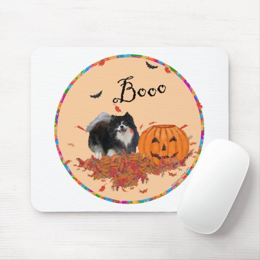Schwarzer Spitz Halloween Mousepad (Mit Mouse)