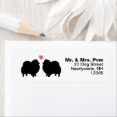 Schwarzer Spitz Hunde Silhouetten mit Herz (Insitu)