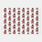 Schwarzer Spitz in der Weihnachtsgeschenktasche Geschenkpapier Set (Vorderseite 3)