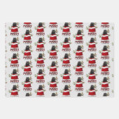 Schwarzer Spitz in der Weihnachtsgeschenktasche Geschenkpapier Set (Vorderseite 2)