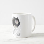 Schwarzer Spitz Keepake Kaffeetasse (VorderseiteRechts)