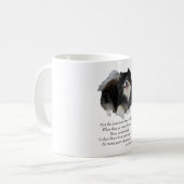Schwarzer Spitz Keepake Kaffeetasse (Vorderseite Links)