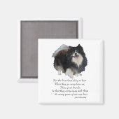 Schwarzer Spitz Keepake Magnet (Vorderseite/Rückseite)