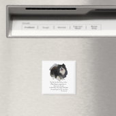 Schwarzer Spitz Keepake Magnet (In Situ (Geschirrspüler))