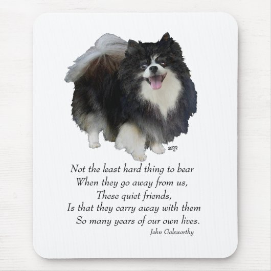 Schwarzer Spitz Keepake Mousepad (Vorne)