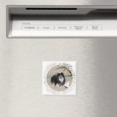 Schwarzer Spitz mit Sailboat Magnet (In Situ (Geschirrspüler))