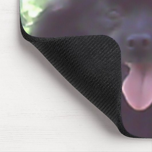 Schwarzer Spitz Mousepad (Ecke)
