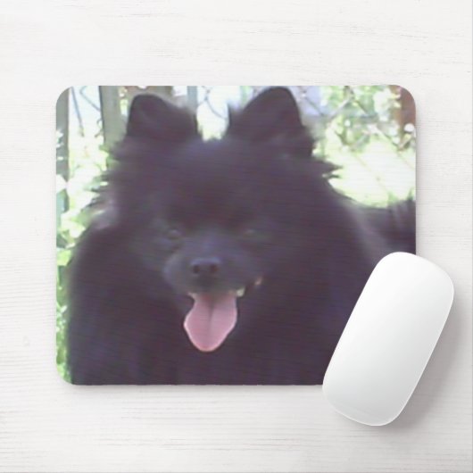 Schwarzer Spitz Mousepad (Mit Mouse)
