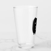 Schwarzer Spitz | Niedlicher Hund mit benutzerdefi Glas (Rechts)