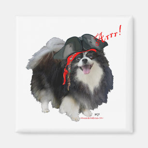 Schwarzer Spitz Pirate - Arrr! Magnet