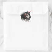 Schwarzer Spitz Pirate - Arrr! Quadratischer Aufkleber (Tasche)