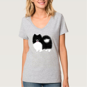 Schwarzer Spitz T-Shirt