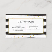 Schwarzer Splash Feminine Haare Stylist Salon Visitenkarte (Rückseite)