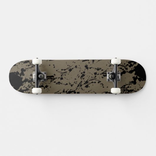 Schwarzer Splash und Tropfen Skateboard (Horizontal)