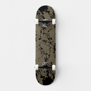 Schwarzer Splash und Tropfen Skateboard
