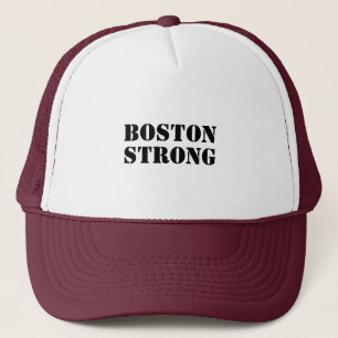Schwarzer Sport "Boston Strong" Truckerkappe