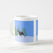 Schwarzer Springer Spaniel Dekorieren Weihnachtsba Kaffeetasse (Vorderseite Links)