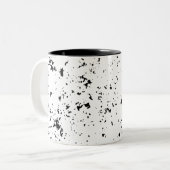 Schwarzer Spritzer Art Zweifarbige Tasse (Vorderseite Links)