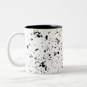 Schwarzer Spritzer Art Zweifarbige Tasse (Links)