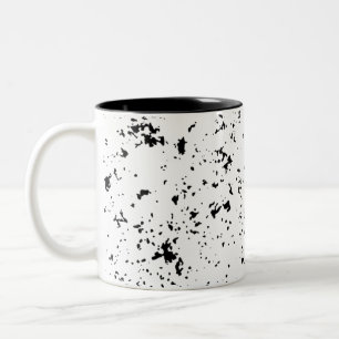 Schwarzer Spritzer Art  Zweifarbige Tasse