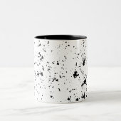 Schwarzer Spritzer Art Zweifarbige Tasse (Mittel)