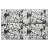 Schwarzer Spritzer auf weißem Gewebe Stoff (Yard (91,4 cm))