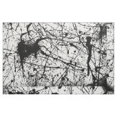 Schwarzer Spritzer auf weißem Gewebe Stoff (Fat Quarter (45,7 x 55,9 cm))