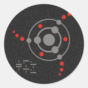 schwarzer Spritzer des Erntekreises II   Runder Aufkleber