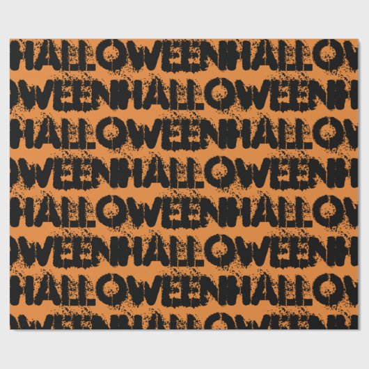 Schwarzer Spritzer Halloween erschüttert Geschenkpapier (Flach)