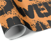 Schwarzer Spritzer Halloween erschüttert Geschenkpapier (Rolleneckpunkt)