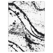 Schwarzer Spritzer Klemmbrett (Rückseite)