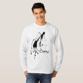 Schwarzer Spritzer "Oops!"T-Shirt T-Shirt (Vorne ganz)