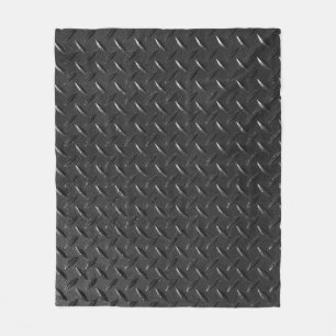Schwarzer Stahl, metallische Struktur. Fleecedecke