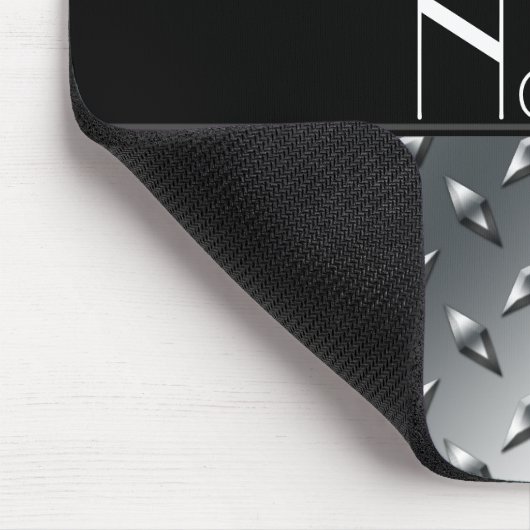 Schwarzer Stahlstreifen der Namediamant-Platte Mousepad (Ecke)