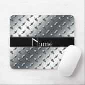 Schwarzer Stahlstreifen der Namediamant-Platte Mousepad (Mit Mouse)