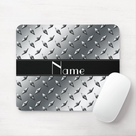 Schwarzer Stahlstreifen der Namediamant-Platte Mousepad (Mit Mouse)