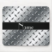 Schwarzer Stahlstreifen der Namediamant-Platte Mousepad (Vorne)