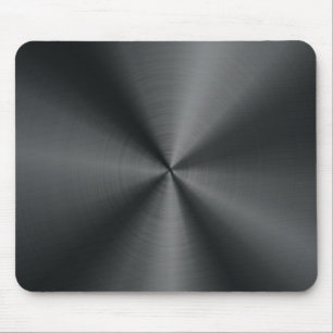 Schwarzer Stainless Steel Look Metal Muster Mouse  Mousepad
