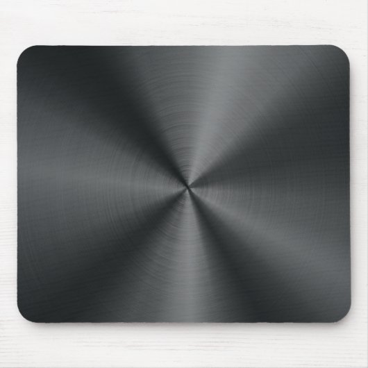 Schwarzer Stainless Steel Look Metal Muster Mouse Mousepad (Vorne)