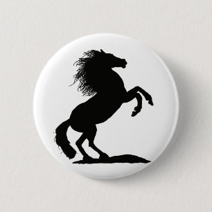 Schwarzer Stallion aufzuziehen - Button