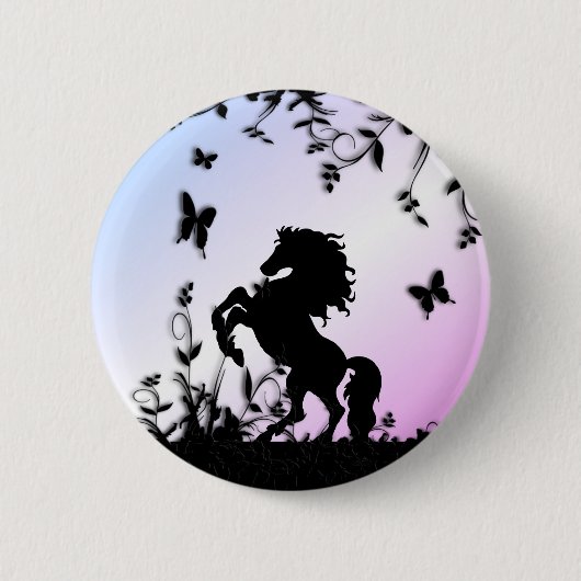 Schwarzer Stallion Button (Vorderseite)