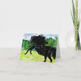 Schwarzer Stallion der Karte