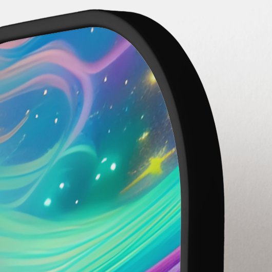 Schwarzer Stallion farbiger Mane Pickleball Schläger (Linke Seite)