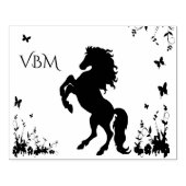 Schwarzer Stallion Gummistempel (Prägung)