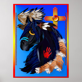 Schwarzer Stallion Morgenplakat Poster