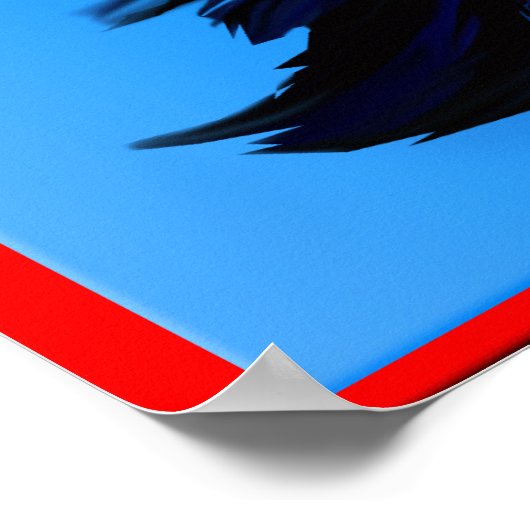 Schwarzer Stallion Morgenplakat Poster (Ecke)